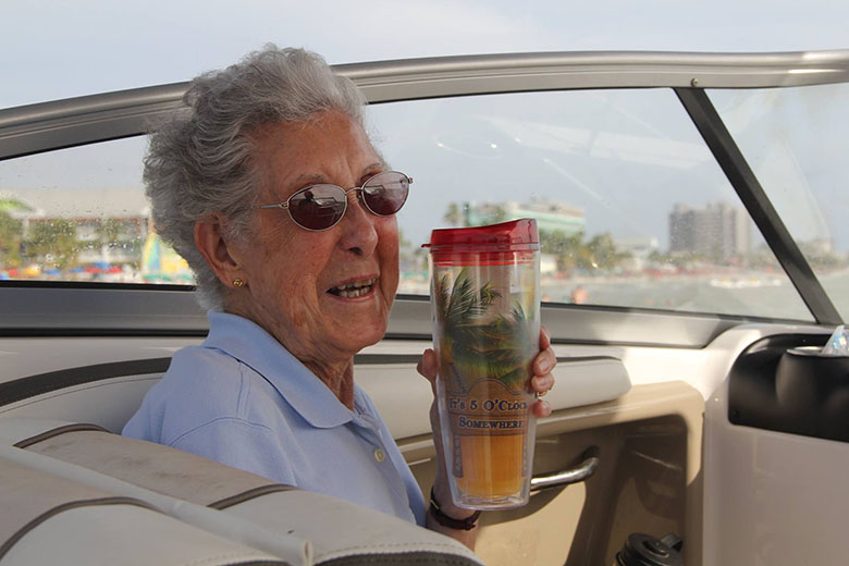 90 year old and her poodle Ringo on road trip 11