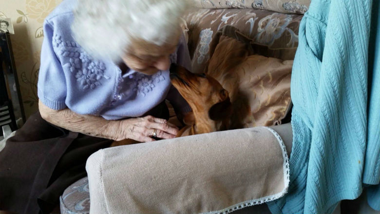 grandma and puppy 1
