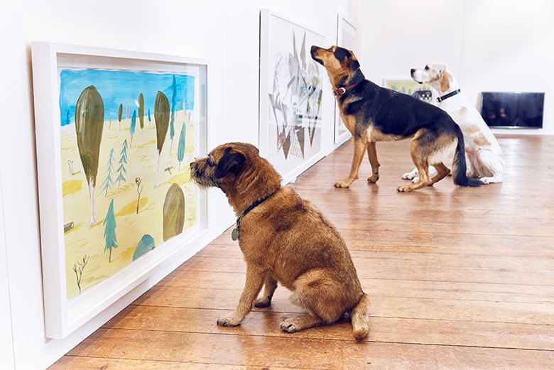 Dogs Have a Blast at First Ever Art Exhibition Just for Them