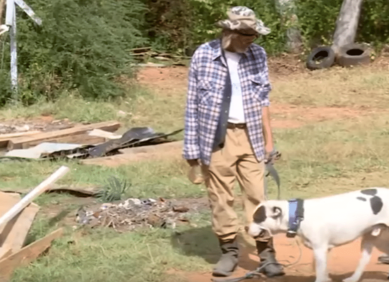 After Man Loses House in Fire, He Chooses to Sleep Outside With Dog to Stay Together