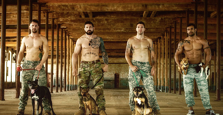 To Raise Awareness for Shelters, Photographer Snaps Hunks Posing With Adorable Pups for Drool-Worthy Calendar