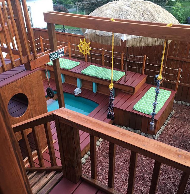 Owner Builds Epic ThreeStory Playhouse for His Dogs