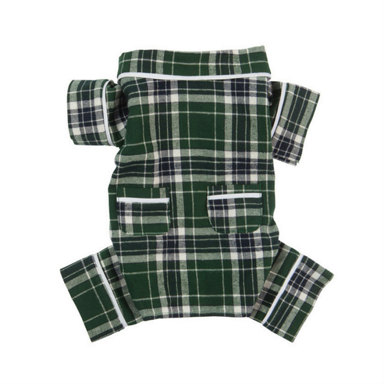 Fabdog plaid dog pajamas 1