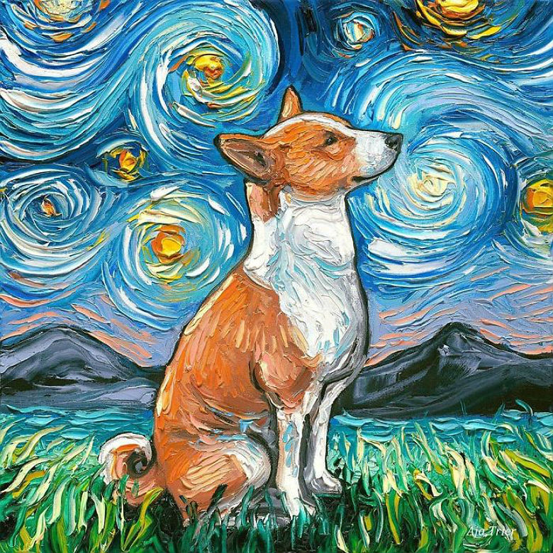 Artist Creates Entire &#39;Starry Night Dog&#39; Series Inspired By Vincent Van Gogh - This Dogs Life