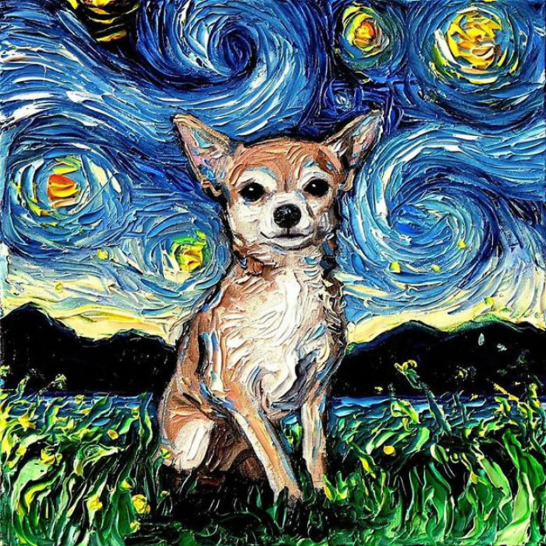 Chihuahua dog painting