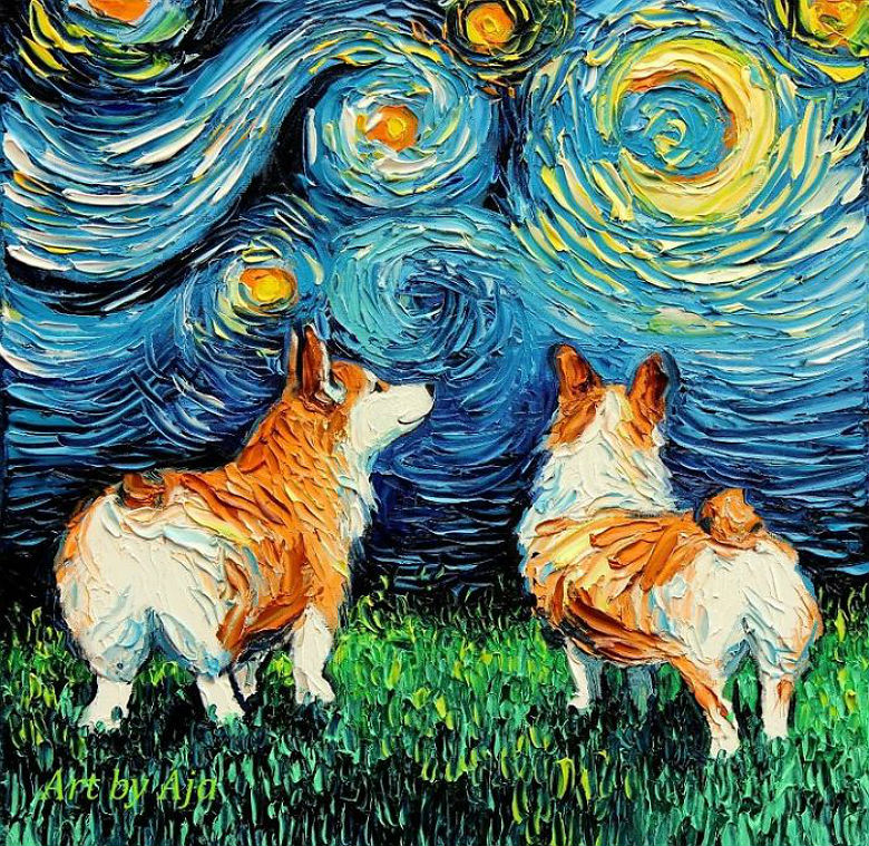 corgi painting