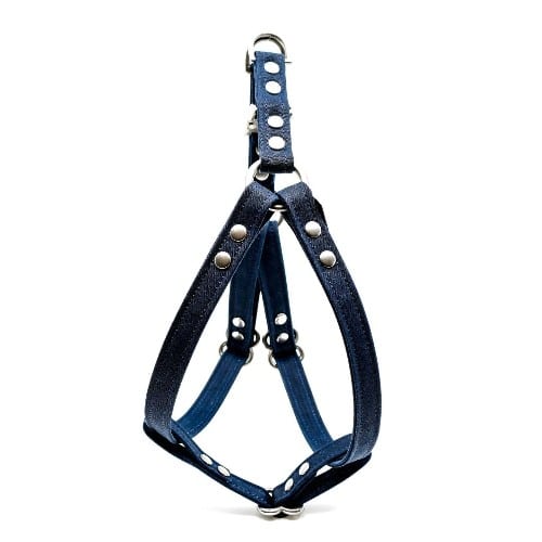 eco-friendly dog harness in navy